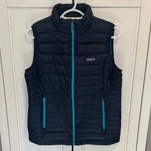 Patagonia Down Sweater Vest, Navy Blue, Women’s M